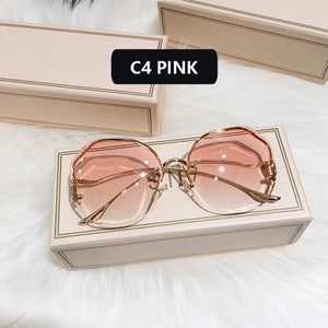 Everyday.Discount women's shade sunglasses frameless rimless sun eye glasses shades womens eyewear squared curved temple sun glasses women car driving holiday sea beach designed sunglasses everyday.discount women squared polycarbonate lenses uva  tiny round faces uva uvb cycling holiday eye glasses valentine gifts free.shipping 
