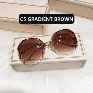 Everyday.Discount women's shade sunglasses frameless rimless sun eye glasses shades womens eyewear squared curved temple sun glasses women car driving holiday sea beach designed sunglasses everyday.discount women squared polycarbonate lenses uva  tiny round faces uva uvb cycling holiday eye glasses valentine gifts free.shipping 